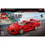 LEGO Speed Champions Ferrari F40 Supercar – coche de juguete construible para niños y niñas a partir de 9 años con minifigura de piloto, decoración de habitación infantil