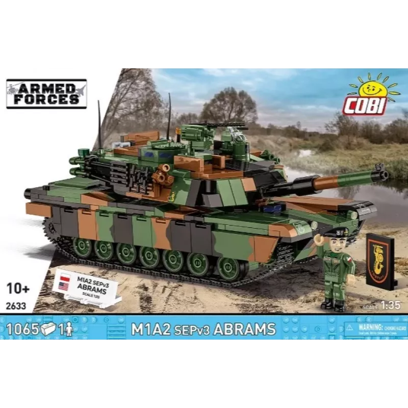 Set de construcción Cobi M1A2 SEPV3 Abrams modelo con 1.065 bloques