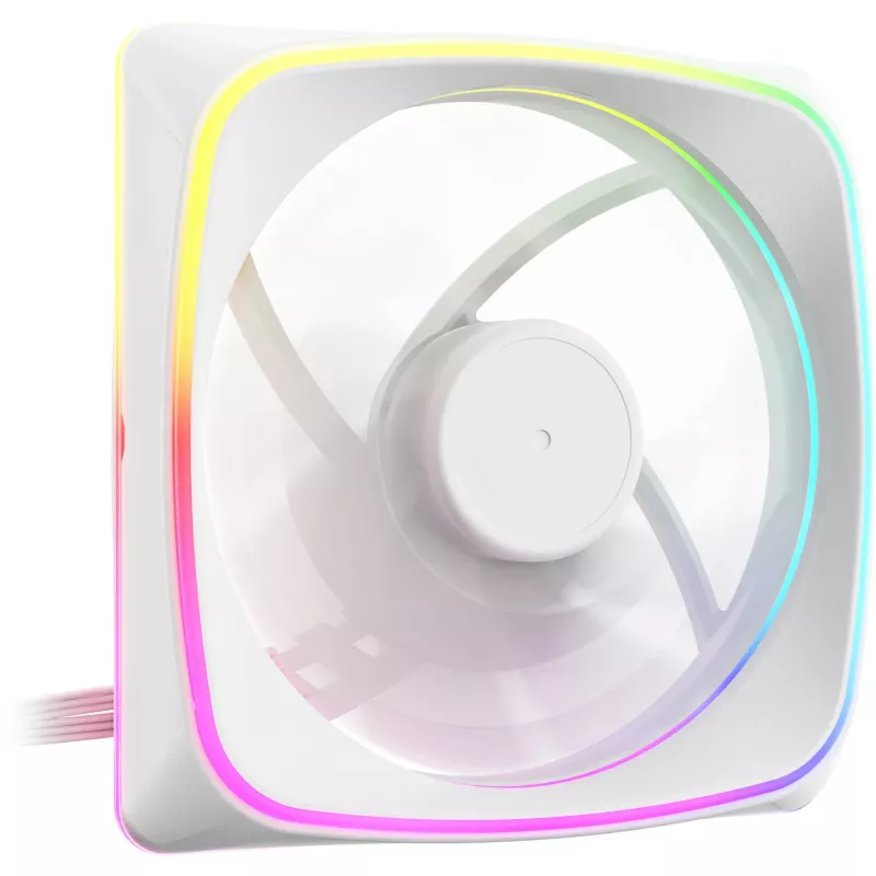 Ventilador de caja de 120 mm Sharkoon SHARK Lights RGB PWM Blanco – iluminación RGB, control de velocidad PWM