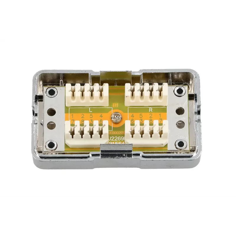 Toma de conexión Extralink CAT6 STP, conector pasante, plateado