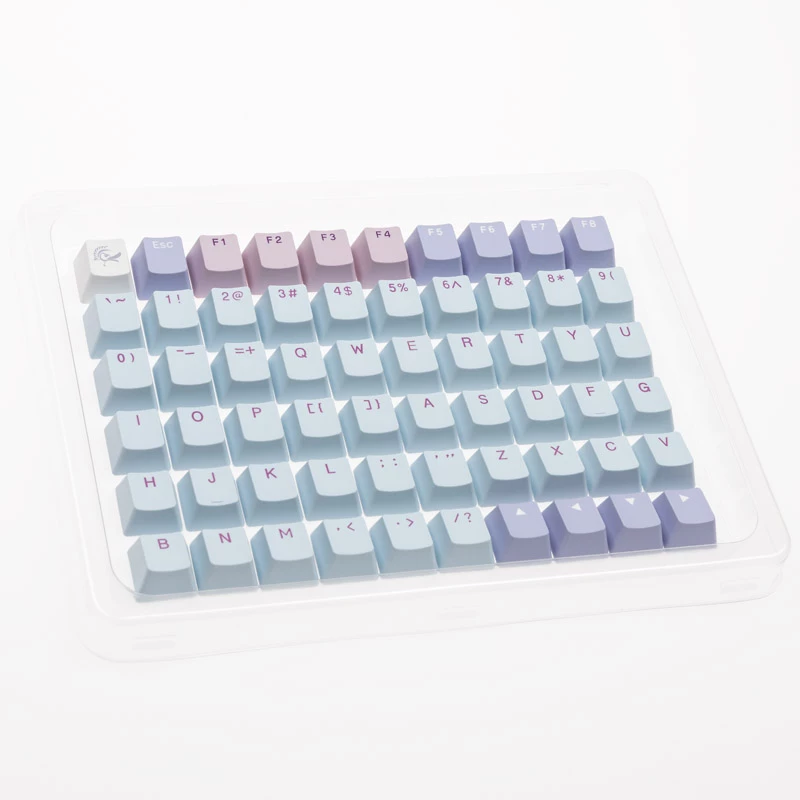 Set de teclas Ducky Macaron PBT Doubleshot 133 teclas para teclados mecánicos, Ducky DCA132-USMACOEPD1