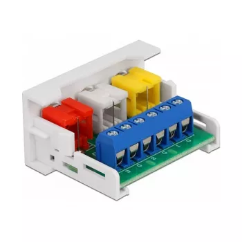 Módulo RCA DeLOCK Easy 45 3 x RCA conector hembra 22,5 x 45 mm
