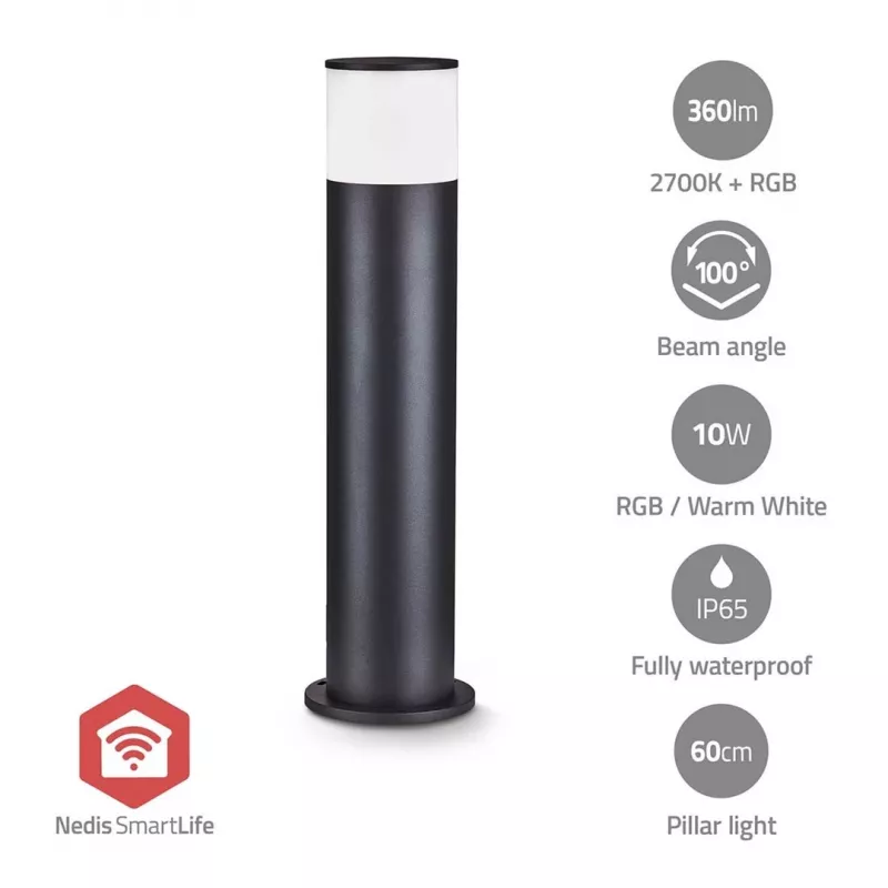 Nedis ZBLOP10RGBW Iluminación exterior lámpara LED de pie 14 W F