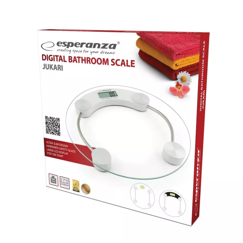 Esperanza EBS007W Báscula de persona Circle White Báscula de persona electrónica