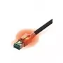 EasyLan DualBoot LED Cable de red RJ45 S/FTP Cat.6A (Clase EA) - con conector saCon - LSOH - negro