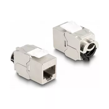 Módulo Keystone DeLOCK RJ45 hembra a LSA Cat.6A STP con clip de bloqueo