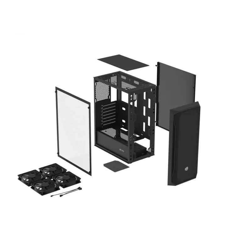 Natec Fury Shobo SH4F - Caja de PC - Torre - Negra