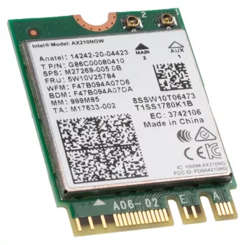 WLAN interna Intel Wi-Fi 6E AX210
