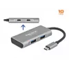 Hub USB DeLOCK USB externo 10 Gbps hub USB Type-C 63260