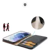 Funda de cuero Dux Ducis Hivo con solapa, cartera de cuero natural para tarjetas y documentos, Samsung Galaxy S22+ (S22 Plus), negra