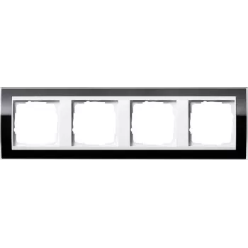 GIRA 4 marcos Event Klar, Standard 55, System 55 negro 0214733