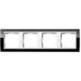GIRA 4 marcos Event Klar, Standard 55, System 55 negro 0214733