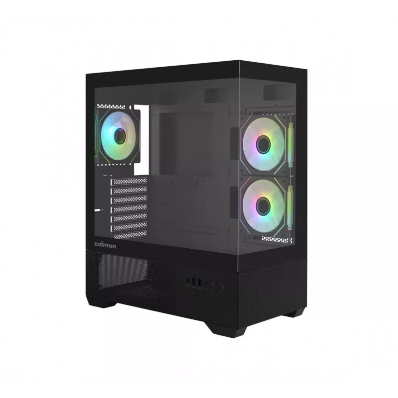 Caja de PC CHRONIX V2 Mid Tower ventiladores ARGB x3 negra