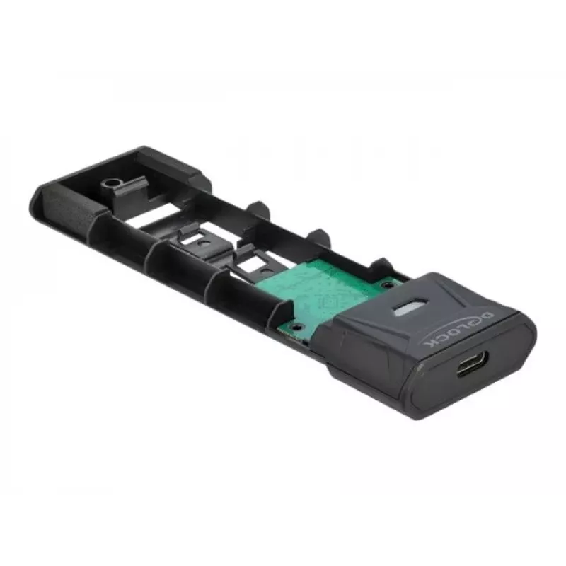 Carcasa externa combo USB Type-C DeLOCK para SSD M.2 NVMe PCIe o SATA - carcasa de almacenamiento - M.2 - tarjeta M.2 NVMe / SATA 10Gb/s - USB 3,2 (Gen 2) (4263