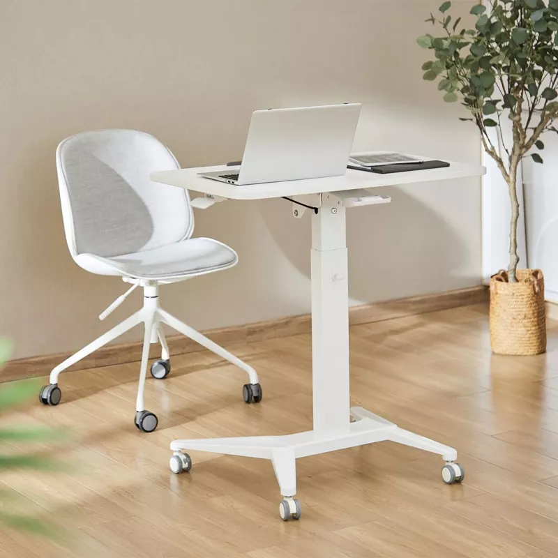 Mesa móvil para portátil MACLEAN MC-453W con regulación neumática de altura, altura máx. 109 cm