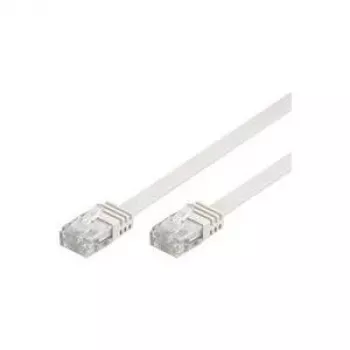 Wentronic Goobay cable de red plano CAT 5e, U/UTP, blanco, 2 m - mezcla de cobre CCA (93359)