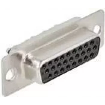 Conector de cable DeLOCK 66717 D-Sub HD de 26 pines negro plata