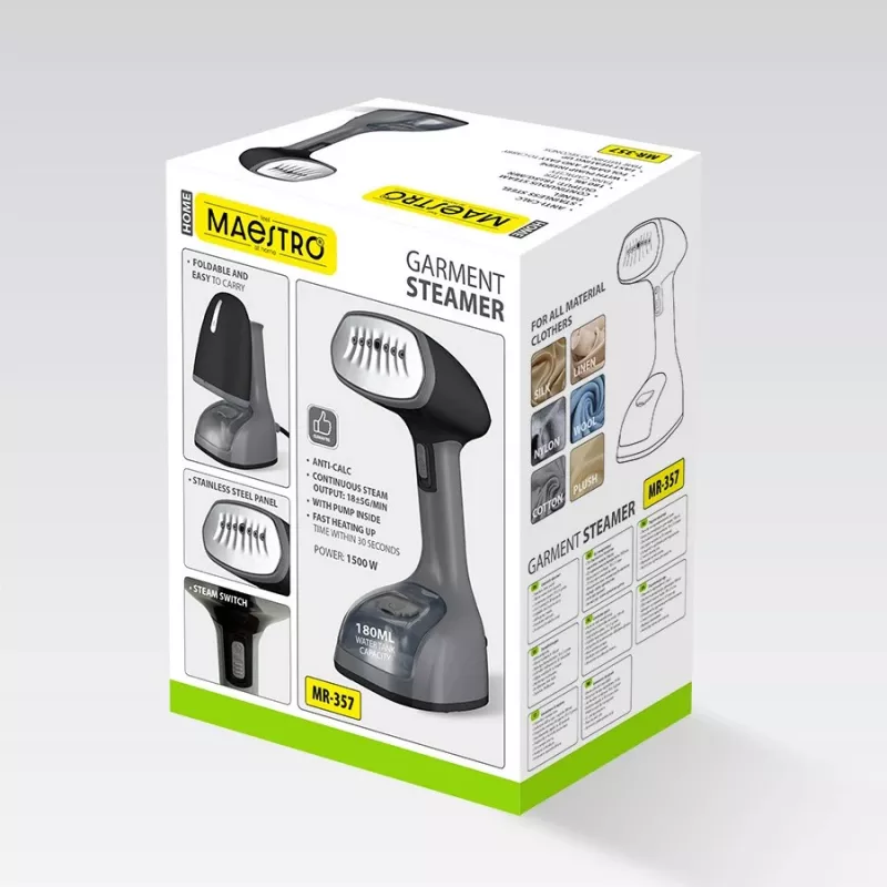 Vaporizador de ropa Maestro MR-357 1500W — aparato de vapor de mano