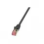 Cable de red LogiLink 0,5 m Cat.6 RJ-45 S/FTP negro