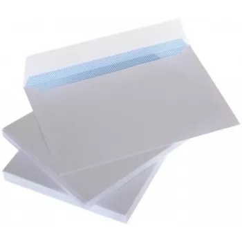 Sobres con franjas C5 162x229 mm, blanco 80 g, caja 1000 uds.