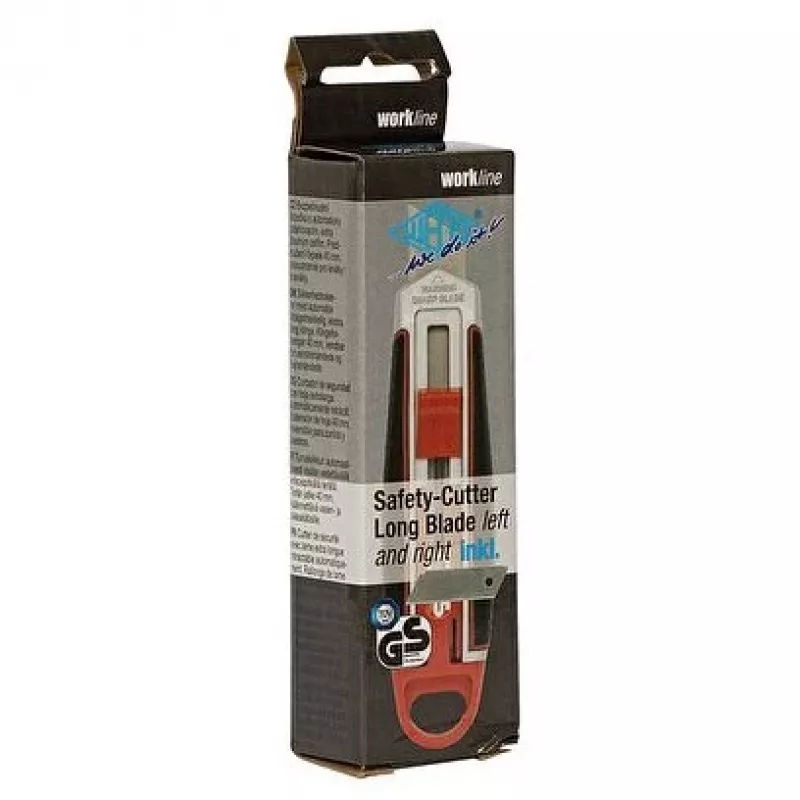 Cúter WEDO 78 830 con hoja troceable, mango ergonómico, 1 ud., negro/rojo/plata