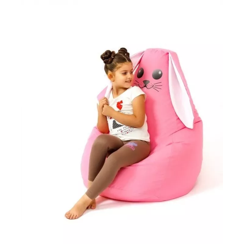 Puf saco Sako Rabbit rosa L 105 x 80 cm