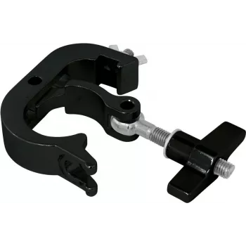 Gancho de cierre rápido de seguridad EUROLITE TH-250S negro, conector de rigging compacto para sistemas de estructuras y escenario