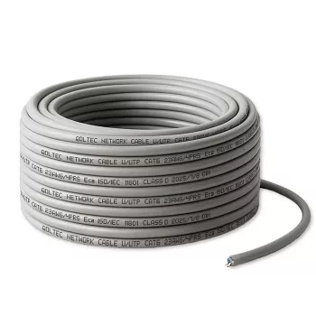 Cable de red QOLTEC Cat6 UTP de cobre, 25 m, gris