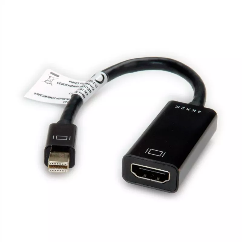 Value 12.99.3143 Adaptador de cable de vídeo Mini DisplayPort HDMI Tipo A (estándar) Negro (12.99.3143)