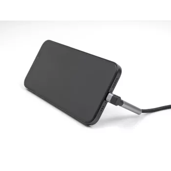 Cable de carga y datos USB Type-C a Lightning con conector en ángulo y función de soporte, DELOCK 1,5 m, 9 V 3 A (MFi)