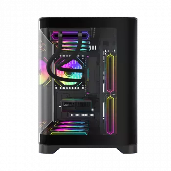 Caja Gamemax | HYPE-M BK | negra | Micro | fuente de alimentación no incluida