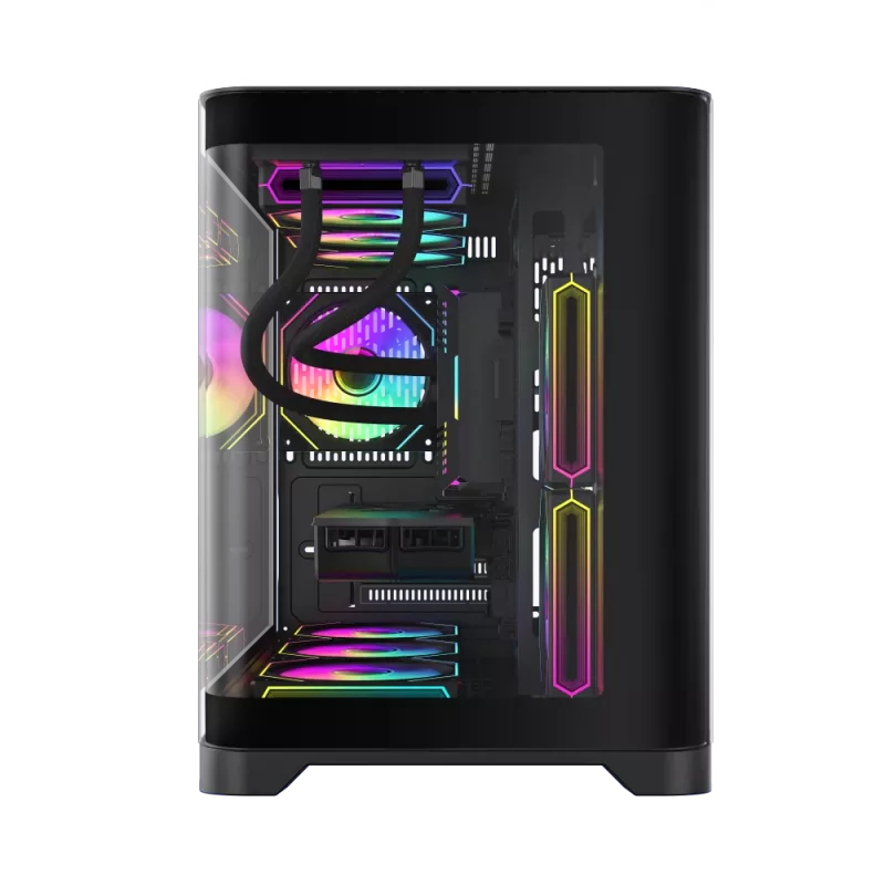 Caja Gamemax | HYPE-M BK | negra | Micro | fuente de alimentación no incluida