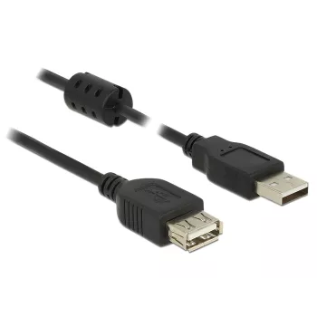 Cable de extensión DELOCK USB 2.0 Type-A macho > USB 2.0 Type-A hembra 0,5 m negro