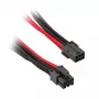 Cable SilverStone PCIe de 6 pines a PCIe de 6 pines 250mm - negro/rojo