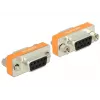 DeLOCK 65570 D-Sub 9 pines (DB-9) hembra a hembra cambiador de género null modem, contactos dorados
