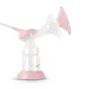 Sacaleches eléctrico neno Bella Twin – electrónico, biberones de 150 ml, 6 niveles de estimulación / 9 de succión, batería de Li-Ion USB, rosa/transparente