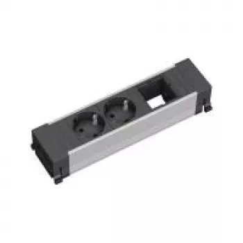 Alargador de corriente Bachmann 916.000 0,1m 2 Tomas de CA Negro