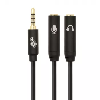 Adaptador TB divisor mini jack de 3,5 mm 1x conector macho de 3,5 mm a 2x conector hembra de 3,5 mm, modelo AKTBXAJ0P2J030B