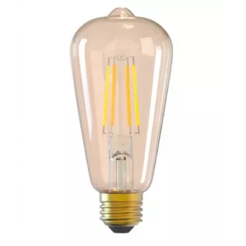 Bombilla inteligente Tellur WiFi Filament E27 ámbar blanco cálido regulable 6W 806lm