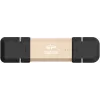 Silicon Power DS72 SSD portátil tipo pendrive de 250 GB, USB 3.2 Gen 2, USB-A/USB-C, dorado