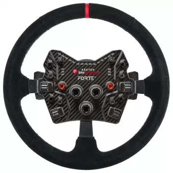Asetek SimSports aro de volante, rebajado, 340 mm - negro, cuero aterciopelado
