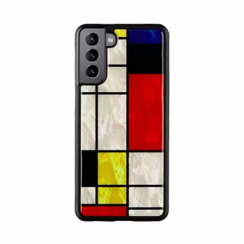 Funda protectora iKins para Samsung Galaxy S21+ — Modrian negra