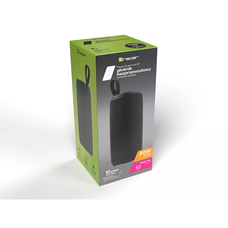 Altavoz Bluetooth portátil TRACER Supervox Negro TRAGLO47686 — audio inalámbrico, diseño compacto
