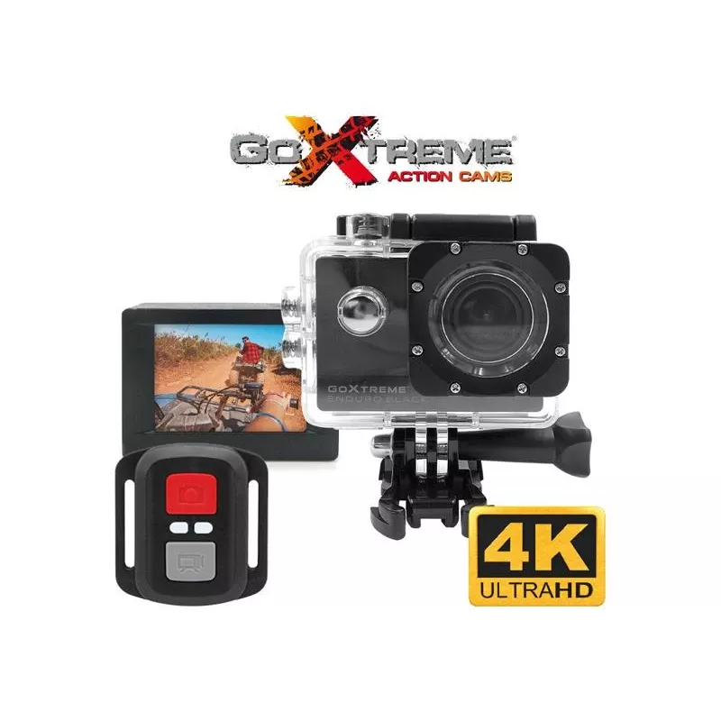 Easypix GoXtreme Enduro negro - cámara de acción - montable - 4K / 30 fps - 8,0 MPix - Wi-Fi - sumergible hasta 30 m - negro