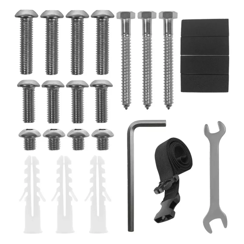 Soporte de CPU MACLEAN MC-116W, diseño ajustable en altura y orientable para montaje bajo escritorio