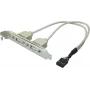 Soporte de montaje interno USB 2.0 ShiverPeaks 75620 con 2 conectores Type-A y conector de placa base de 10 pines