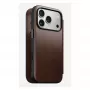 Funda para móvil Nomad Modern Leather Folio para iPhone 17 Pro, cuero/aluminio, 16 cm (6,3