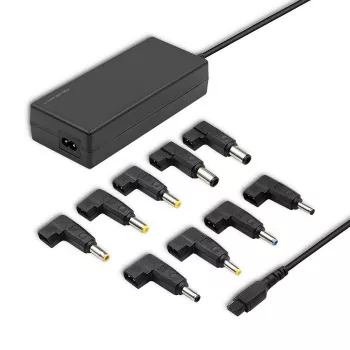 Fuente de alimentación universal automática Qoltec 50012 90W | 9 conectores | +cable de alimentación