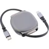 Cable USB-C InLine 35850, 100W Power Delivery, 0,80 m, negro/gris