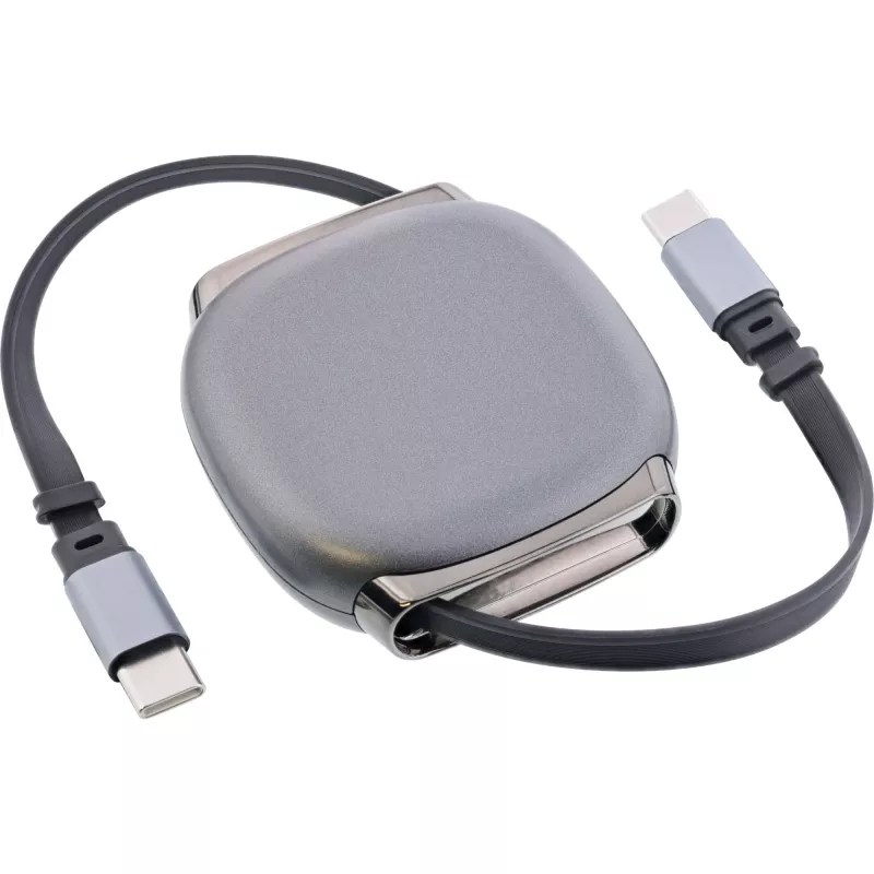 Cable USB-C InLine 35850, 100W Power Delivery, 0,80 m, negro/gris